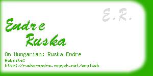 endre ruska business card